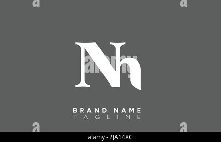 NH lettres alphabétiques initiales logo monogramme Illustration de Vecteur