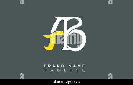AB lettres alphabétiques initiales logo monogramme Illustration de Vecteur
