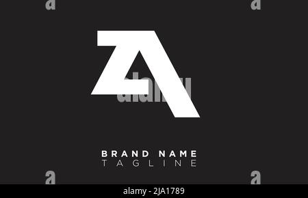 ZA lettres Alphabet initiales logo monogramme Illustration de Vecteur