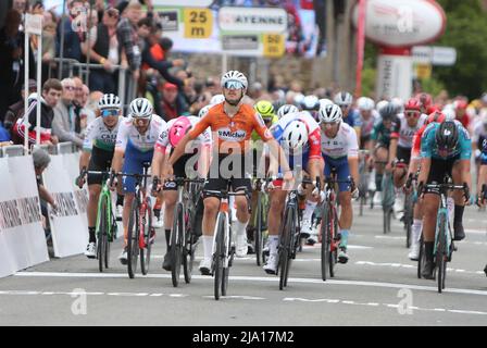 Andouillé, France - 26 mai 2022, Jason Tesson de Saint Michel pendant les Boucles de la Mayenne 2022, course cycliste UCI ProSeries, étape 1, Saint-Pierre-des-Landes > Andouillé (180 km) le 26 mai 2022 à Andouillé, France - photo Laurent Lairys / ABACAPRESS.COM Banque D'Images