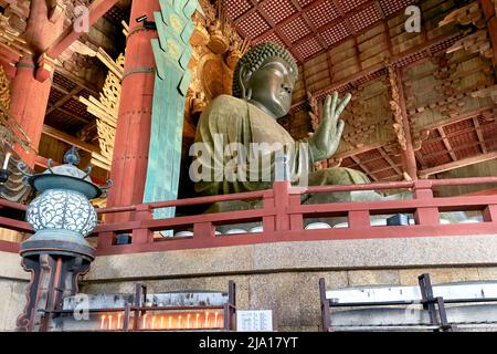 Japon. Nara. Temple Todai-ji. Grande salle de Bouddha (Daibutsu-den) Banque D'Images