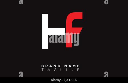 HF lettres Alphabet initiales logo du monogramme Illustration de Vecteur