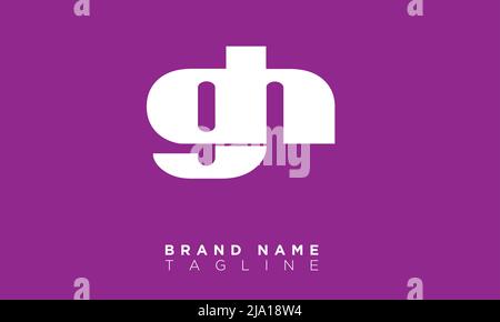 GH lettres Alphabet initiales Monogram logo Illustration de Vecteur