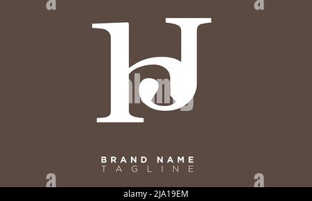 HJ lettres Alphabet initiales Monogram logo Illustration de Vecteur