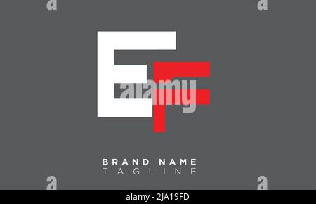 Lettres alphabétiques EF initiales logo monogramme Illustration de Vecteur