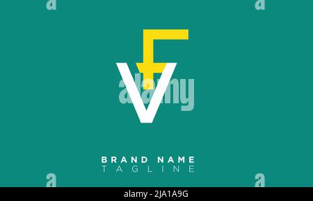 vf lettres alphabétiques initiales logo monogramme Illustration de Vecteur