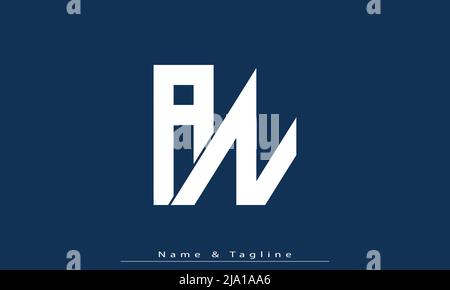 Lettres de l'alphabet initiales Monogram logo AN, NA Illustration de Vecteur