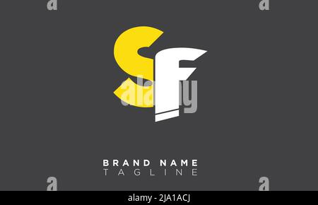 SF lettres Alphabet initiales logo monogramme Illustration de Vecteur