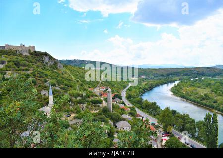 Village historique de Počitelj en Bosnie-Herzégovine Banque D'Images