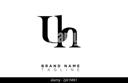 UH lettres Alphabet initiales logo du monogramme Illustration de Vecteur