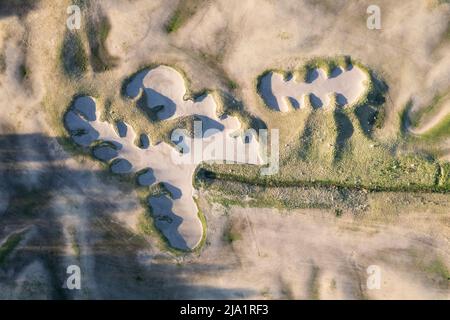 Un parcours de golf d'en haut Banque D'Images