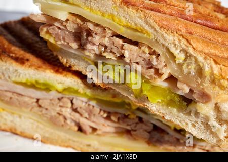 Un sandwich cubain classique servi en Pennsylvanie, aux États-Unis Banque D'Images