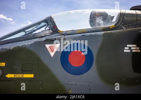 Norwich, Norfolk, Royaume-Uni – mai 22 2022. Gros plan du cockpit d'un avion Banque D'Images