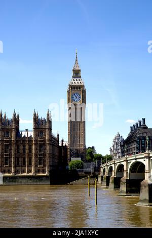 Big Ben Clock face au Parlement Elizabeth Tower Westminster Londres Banque D'Images