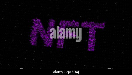 Image de nft sur fond noir Banque D'Images
