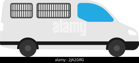 illustration vectorielle du modèle de conception d'icône de véhicule prisonnier Illustration de Vecteur