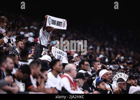 Sao Paulo, Brésil. 26th mai 2022. SP - Sao Paulo - 05/26/2022 - LIBERTADORES 2022, CORINTHIENS X TOUJOURS PRÊT - les supporters lors d'un match entre Corinthiens et toujours prêt à l'Arena Corinthiens stade pour le championnat Copa Libertadores 2022. Photo: Ettore Chiereguini/AGIF/Sipa USA crédit: SIPA USA/Alay Live News Banque D'Images