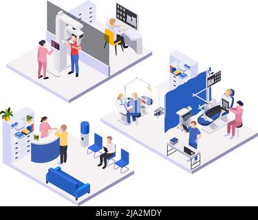Composition en stomatologie et en dentisterie avec symboles cliniques dentaires illustration vectorielle isolée isométrique Illustration de Vecteur