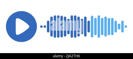 Enregistrement du modèle de message audio. Élément UI de l'enregistrement audio pour smartphones. Illustration vectorielle isolée sur fond blanc Illustration de Vecteur