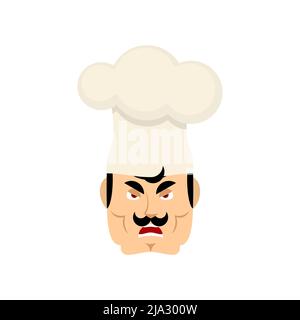 Chef Angry emoji. Cook mal émotions avatarr. kitchener illustration du vecteur Illustration de Vecteur