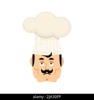 Chef triste emoji. Cuisiner l'avatar des émotions sorrowful. illustration du Kitchener Vector Illustration de Vecteur