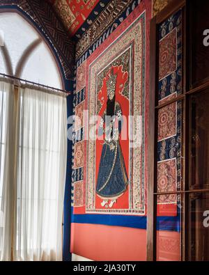 Alupka, Crimée - 19 mars 2021 : Grand vestibule du palais de Vorontsov Banque D'Images