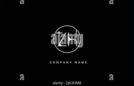 ZH, HZ Abstract Letters logo Monogram Illustration de Vecteur