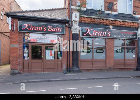 Vue extérieure du restaurant Balti de Kiran et de l'authentique restaurant indien et bangladais. Banque D'Images