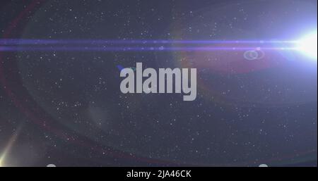 Image de taches lumineuses sur fond noir Banque D'Images