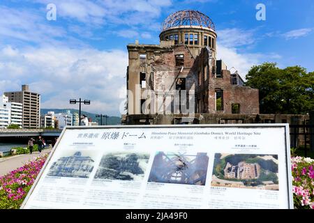 Japon. Hiroshima. Mémorial de la paix Genbaku Dome Banque D'Images