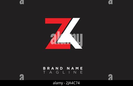 ZK lettres Alphabet initiales logo monogramme Illustration de Vecteur