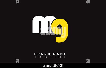 MG lettres Alphabet initiales logo du monogramme Illustration de Vecteur
