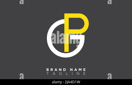 GP lettres Alphabet initiales logo monogramme Illustration de Vecteur