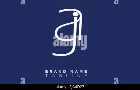 JA lettres Alphabet initiales Monogram logo Illustration de Vecteur