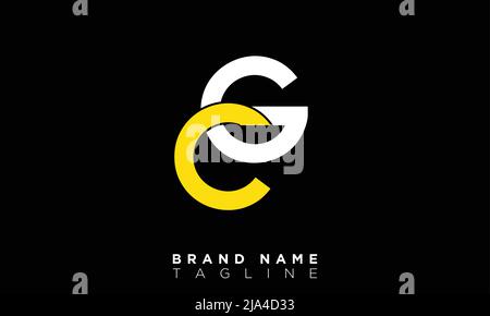 Lettres alphabétiques CG initiales logo monogramme Illustration de Vecteur