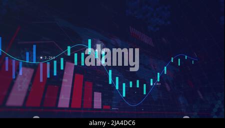 Image des cellules virales qui flottent sur le traitement des données Banque D'Images