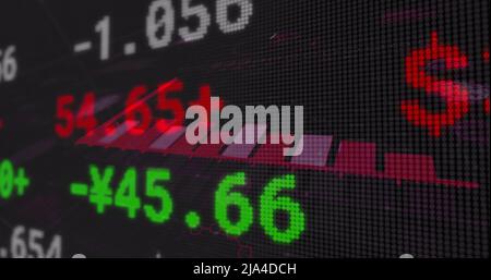 Image des cellules virales qui flottent sur le traitement des données Banque D'Images