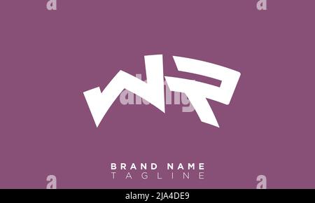WR lettres Alphabet initiales logo monogramme Illustration de Vecteur