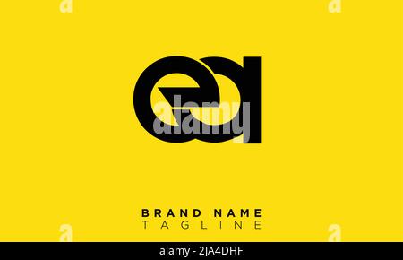 EA lettres Alphabet initiales Monogram logo AE, E et A. Illustration de Vecteur