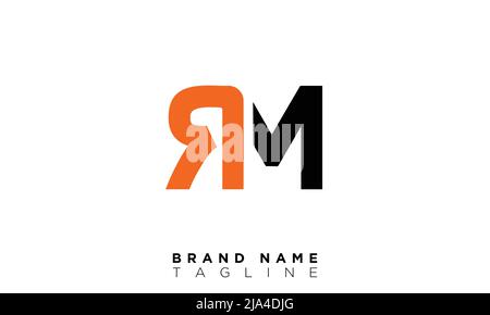 RM lettres Alphabet initiales Monogram logo MR, R et M Illustration de Vecteur