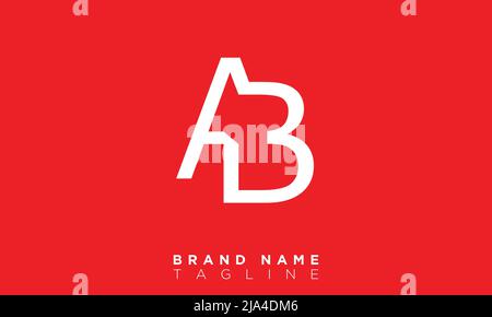 Lettres de l'alphabet initiales Monogram logo AB, BA, A et B. Illustration de Vecteur