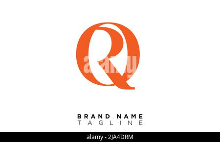 Lettres de l'alphabet initiales Monogram logo RQ, QR, R et Q. Illustration de Vecteur