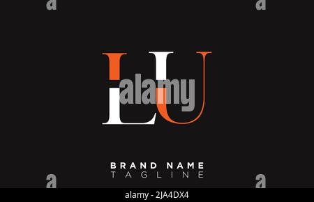 Lettres de l'alphabet initiales Monogram logo LU, UL, L et U. Illustration de Vecteur