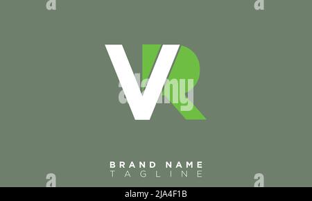 Lettres de l'alphabet initiales Monogram logo VR, RV, V et R. Illustration de Vecteur