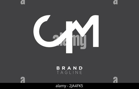 Lettres de l'alphabet initiales Monogram logo cm, MC, C et M. Illustration de Vecteur