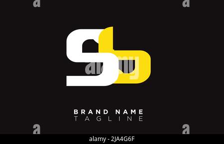 SB lettres Alphabet initiales Monogram logo BS, S et B. Illustration de Vecteur