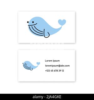Baleine vectorielle en style gras . Illustration modifiable Illustration de Vecteur