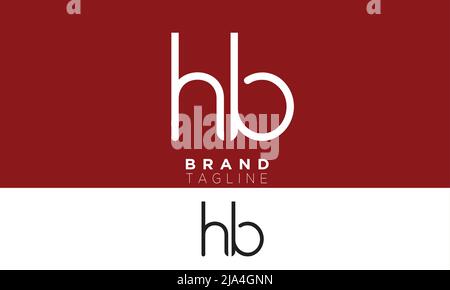 Lettres de l'alphabet initiales Monogram logo HB, BH, H et B. Illustration de Vecteur