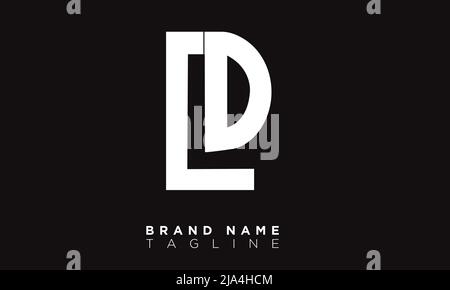 LD lettres Alphabet initiales Monogram logo DL, L et D. Illustration de Vecteur