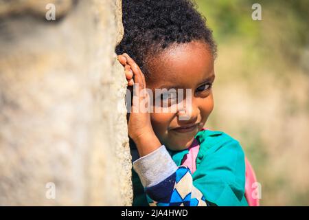 Jolie fille à Keren, Erythrée Banque D'Images